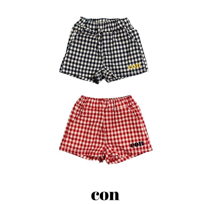 con check short pants