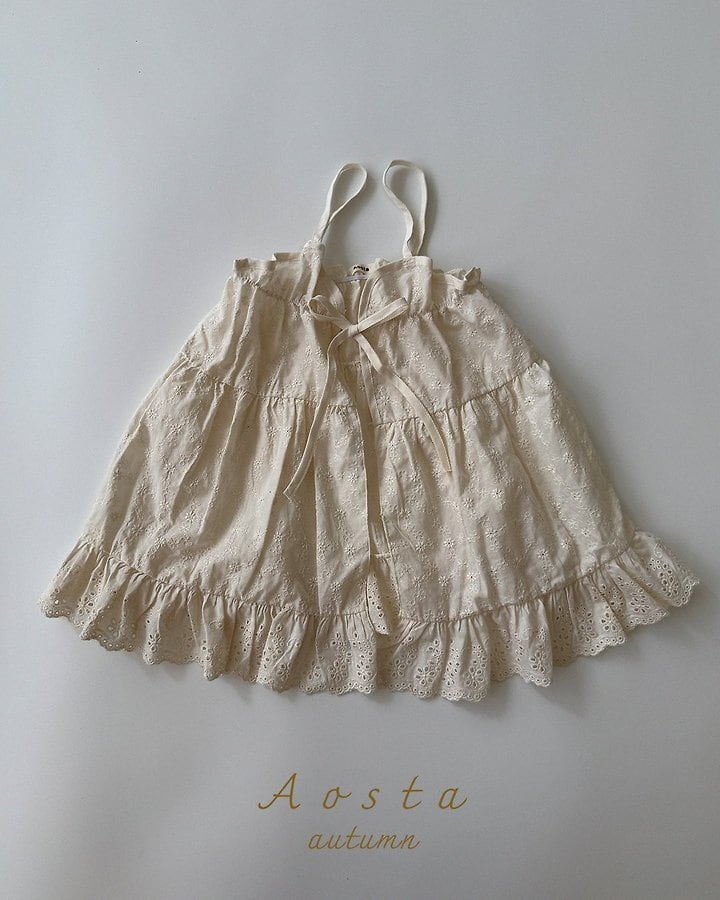 lace cotton open dress