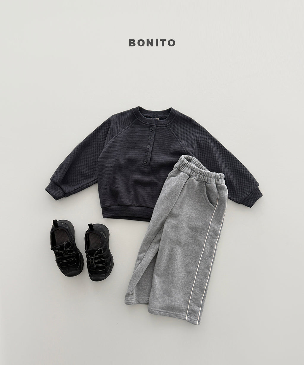 Henley Neck Sweatshirt