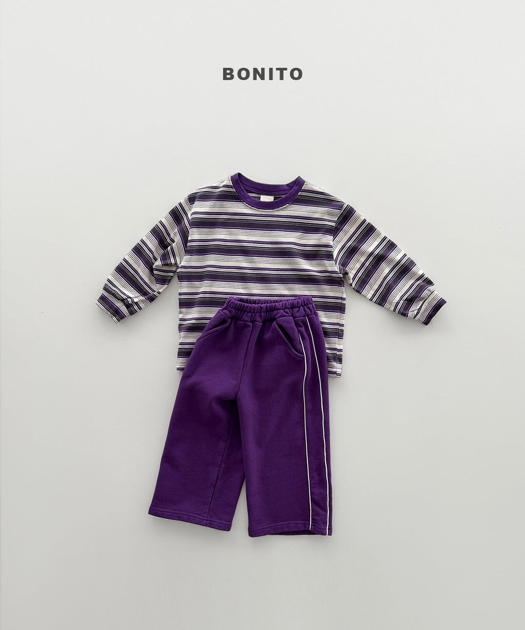 Track Stripe Shirred Tee