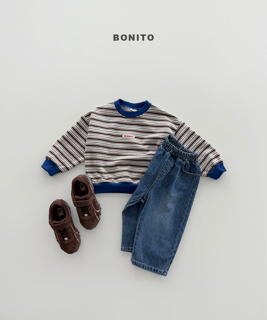 Peeling Stripe Sweatshirt