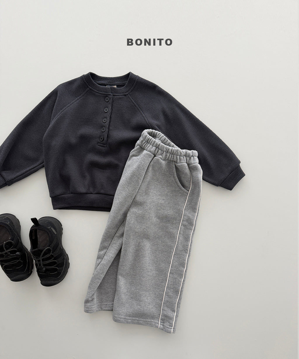 Henley Neck Sweatshirt