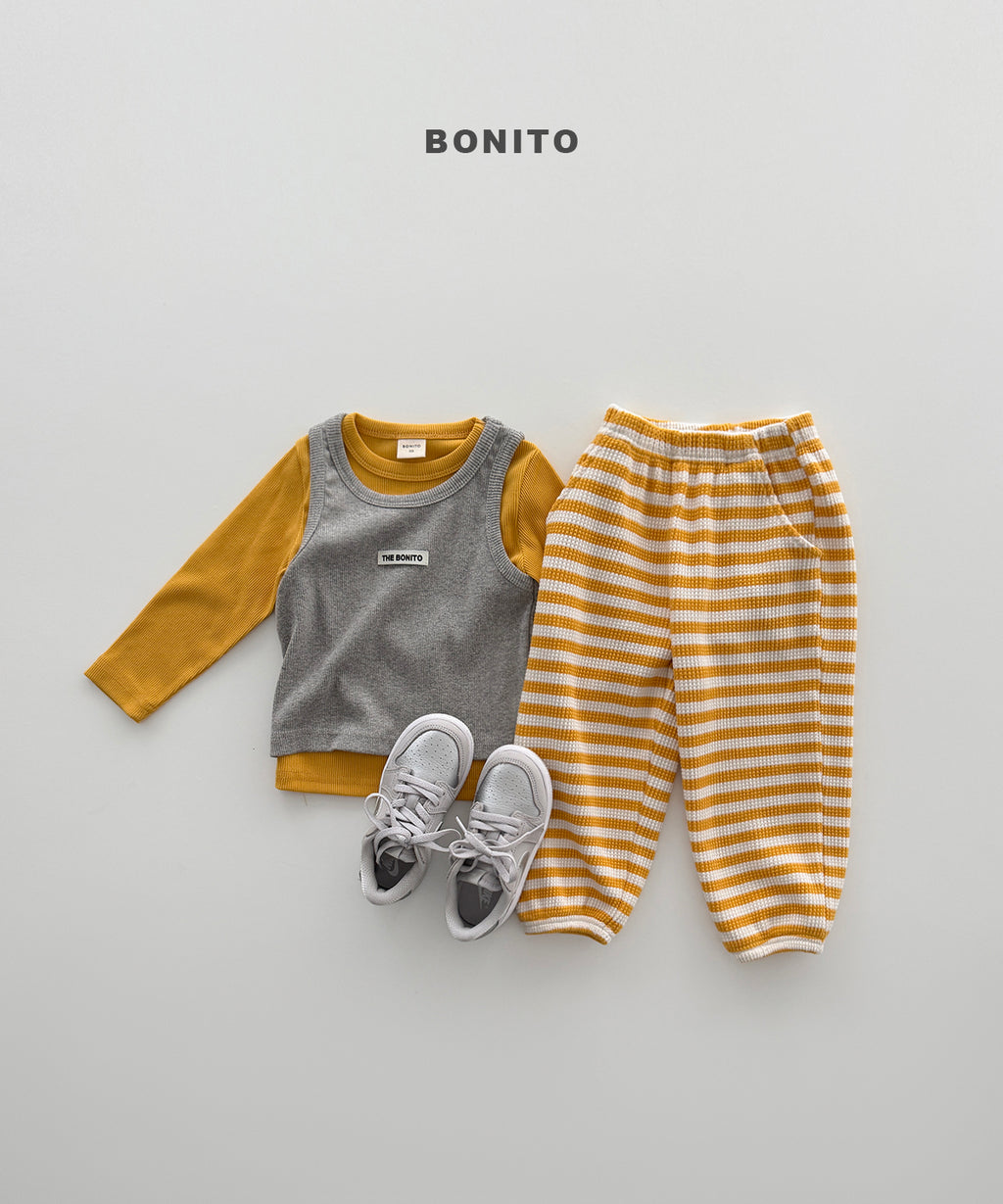 Waffle Stripe Jogger Pants