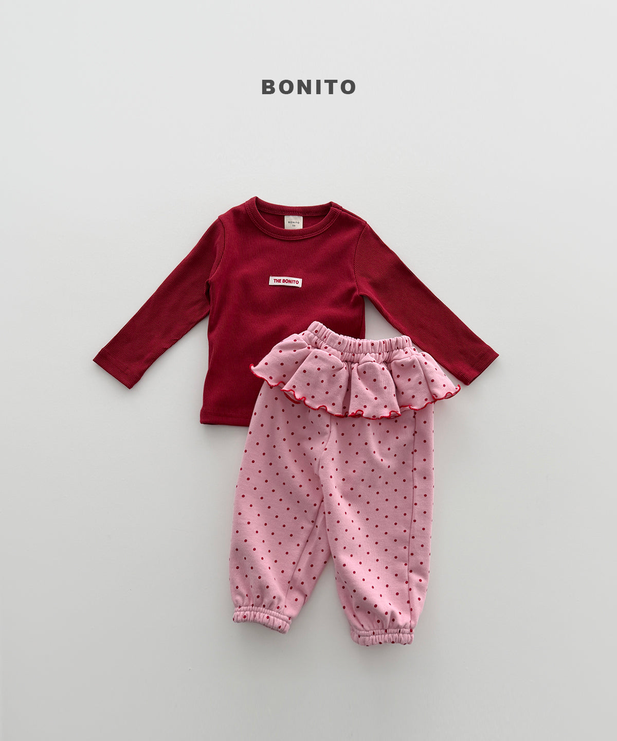 Dot Frill Jogger Pants