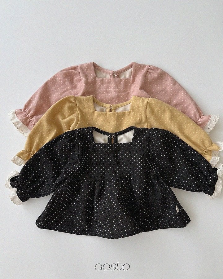 milk dot blouse