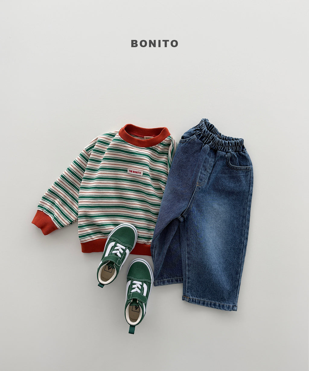 Peeling Stripe Sweatshirt