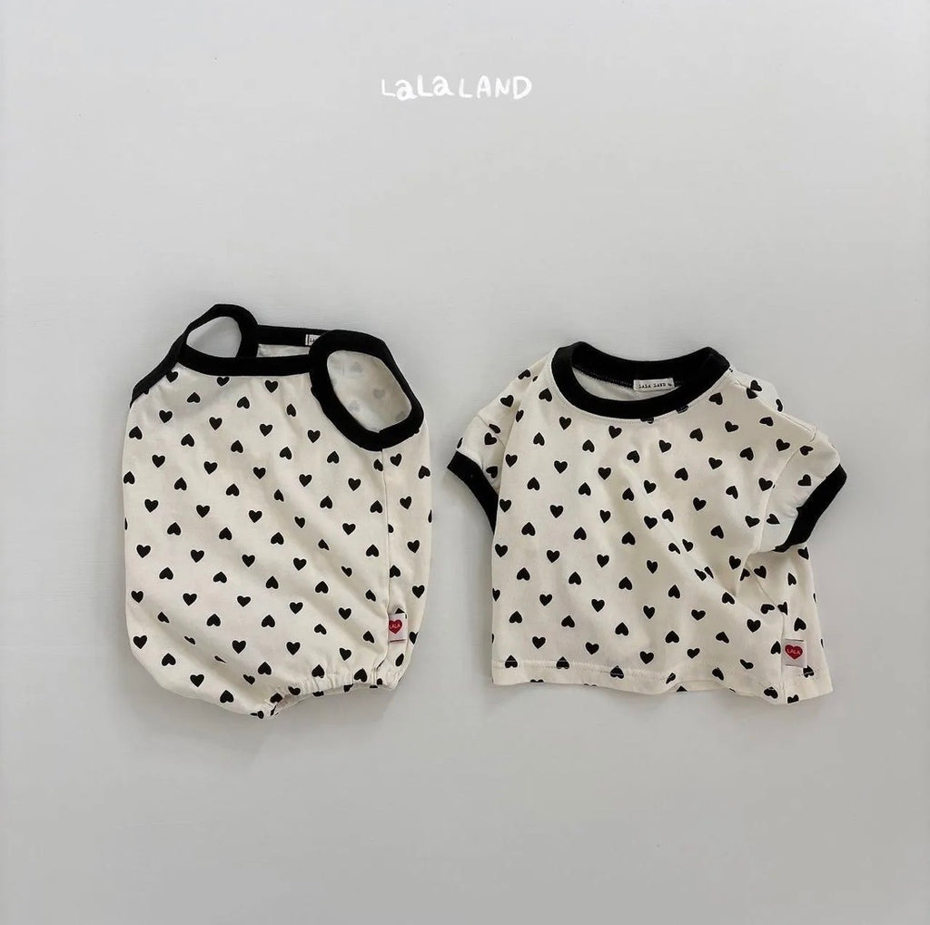 Heart tee & rompers