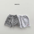 Raw-edge half pants