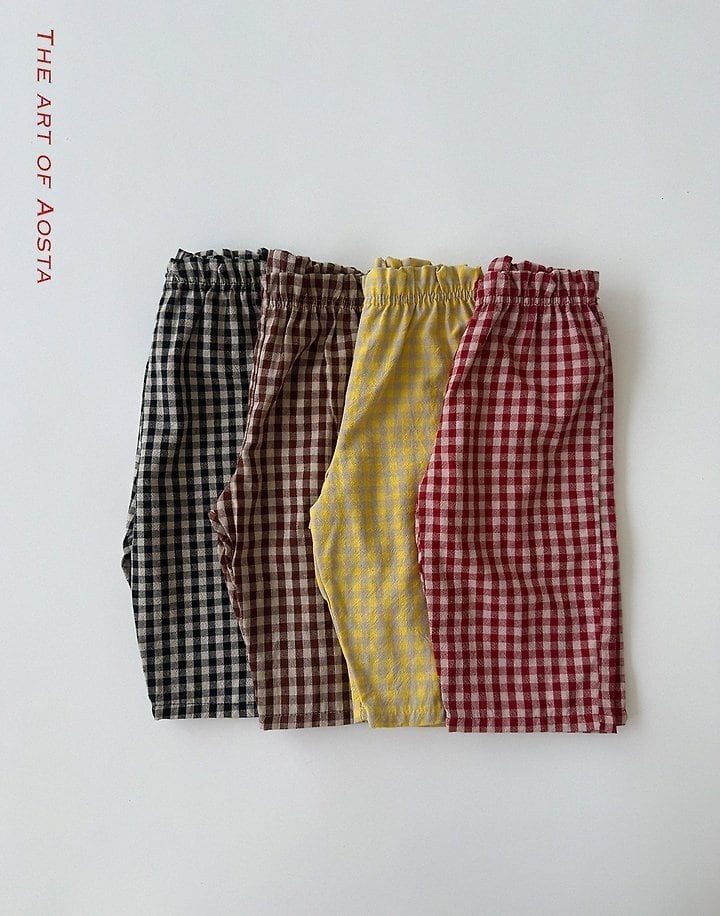 caramel check pants