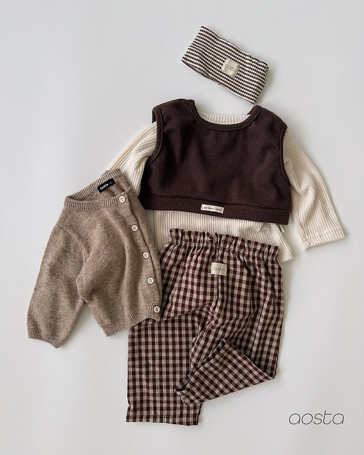 caramel check pants