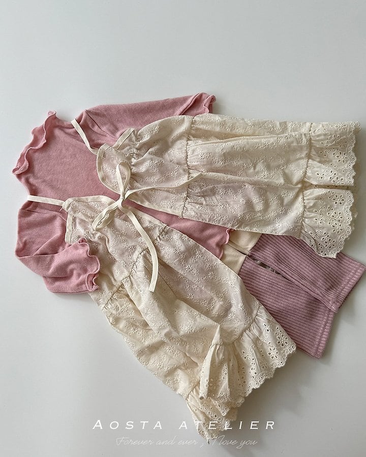 lace cotton open dress