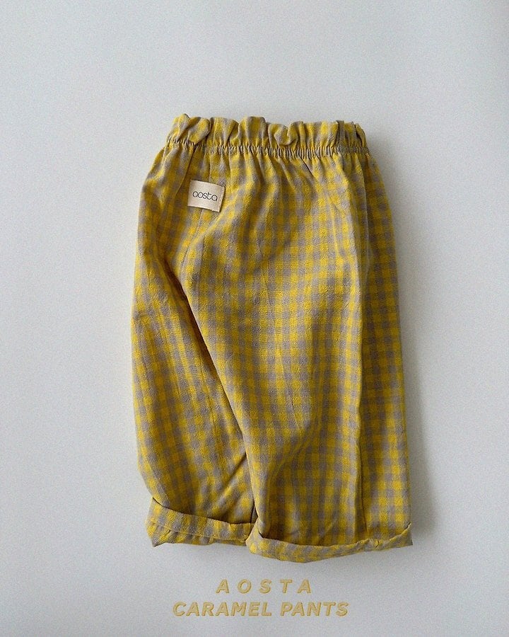 caramel check pants