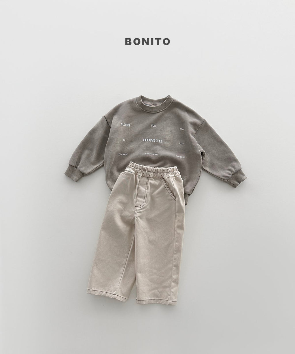 Stitch Cotton Pants×Fog Pigment Sweatshirt