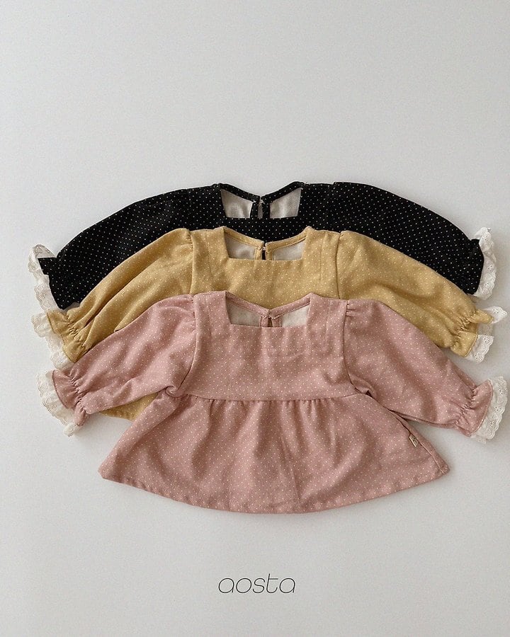 milk dot blouse