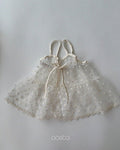 lace ribbon open dress