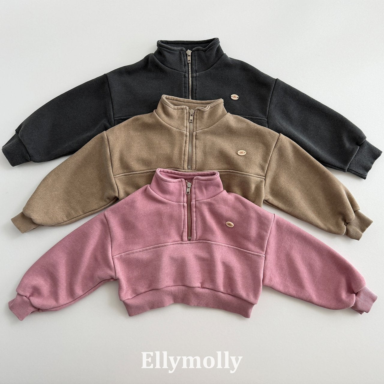 Elly Molly Arch Pigment Half Zip-up
