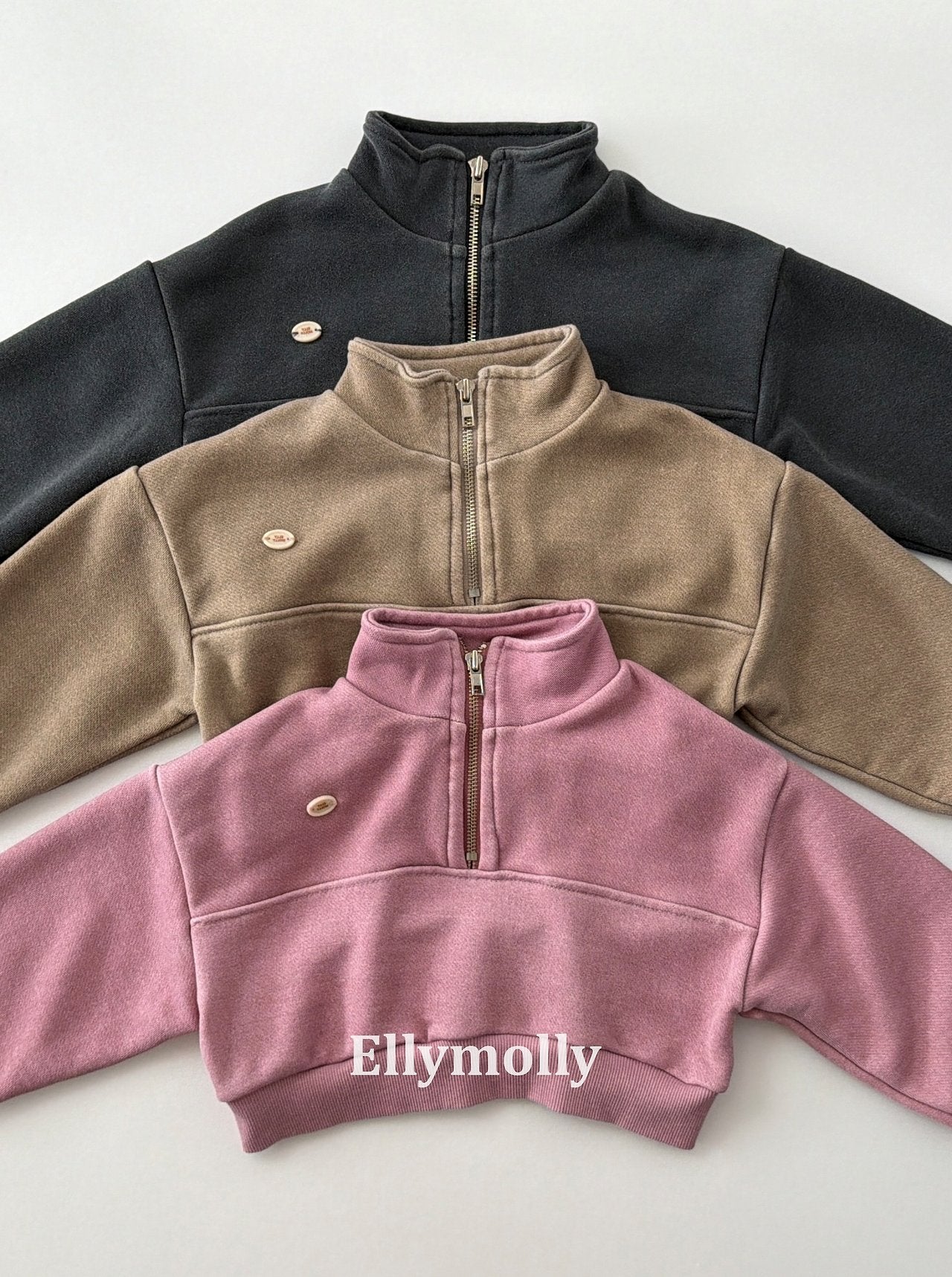 Elly Molly Arch Pigment Half Zip-up