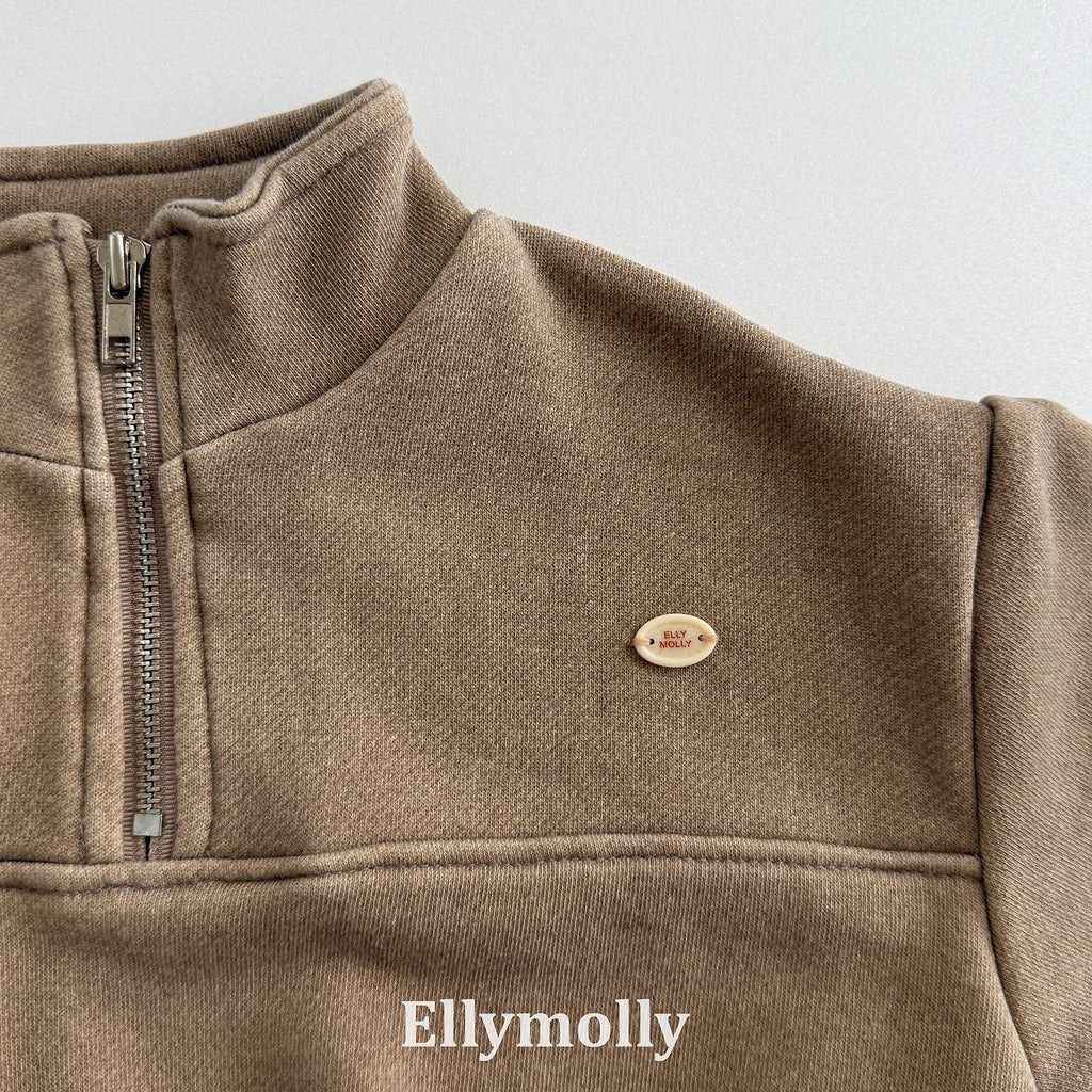 Elly Molly Arch Pigment Half Zip-up