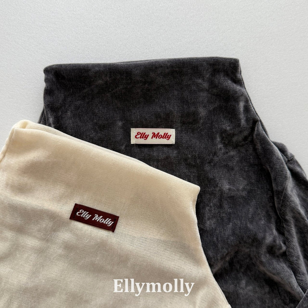 Elly Molly Velvet Mesh Half Turtleneck