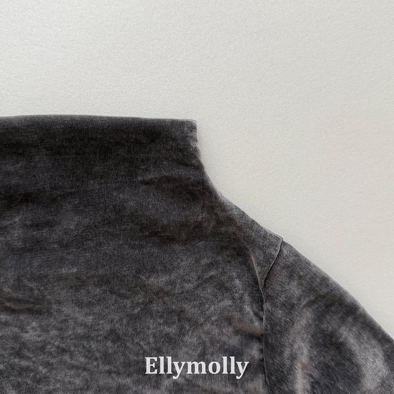 Elly Molly Velvet Mesh Half Turtleneck