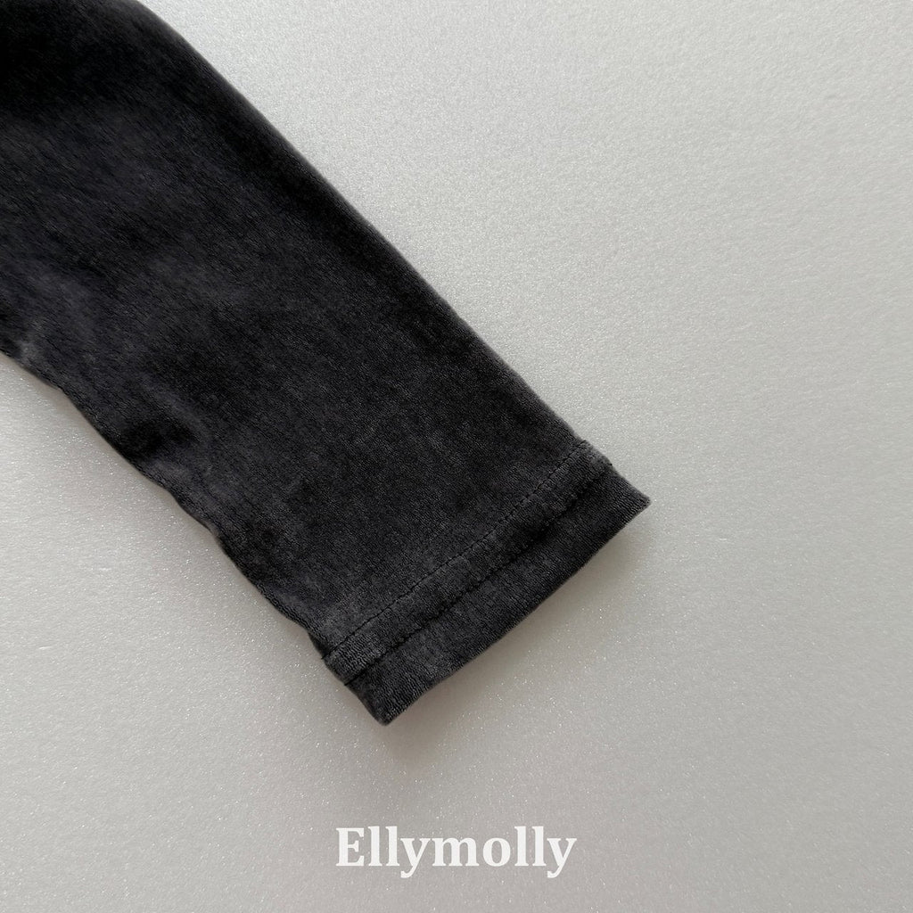 Elly Molly Velvet Mesh Half Turtleneck