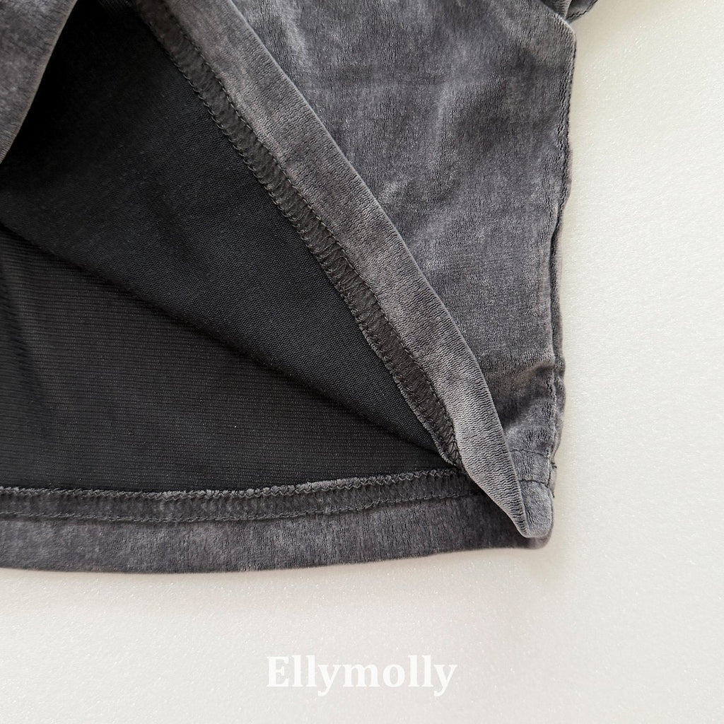 Elly Molly Velvet Mesh Half Turtleneck