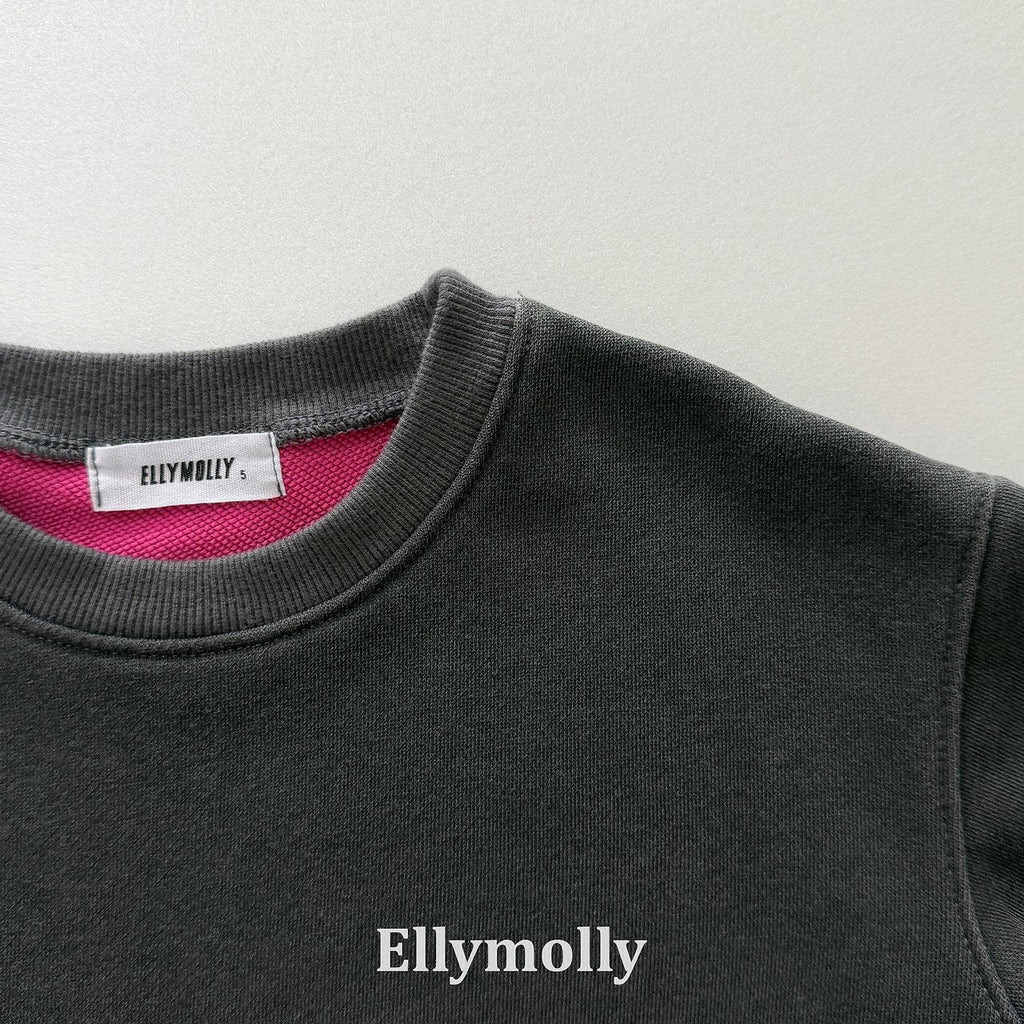 Elly Molly Rough Two Tone Dyeing Sweatshirt