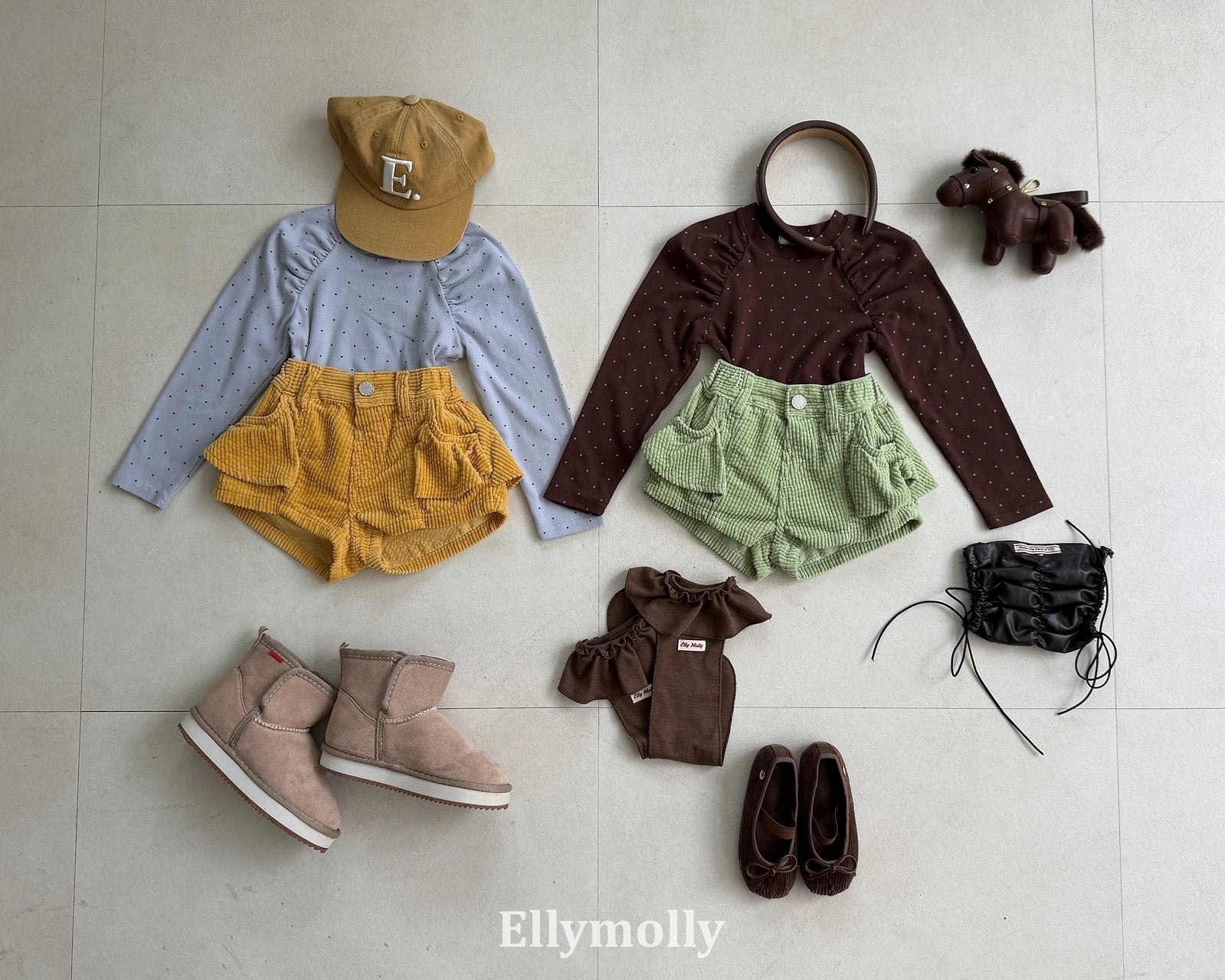Elly Molly Giselle Dot Shirring Tee