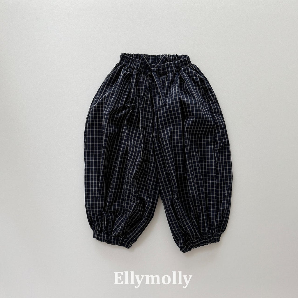 Elly Molly Autumn Grid Balloon Pants