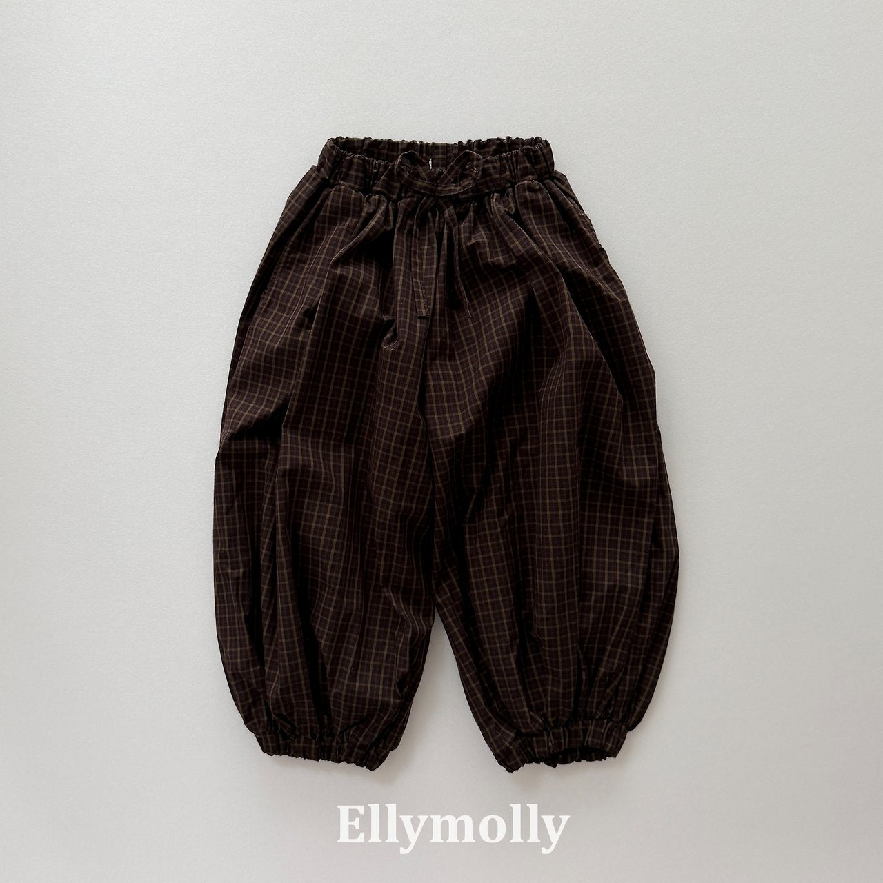 Elly Molly Autumn Grid Balloon Pants