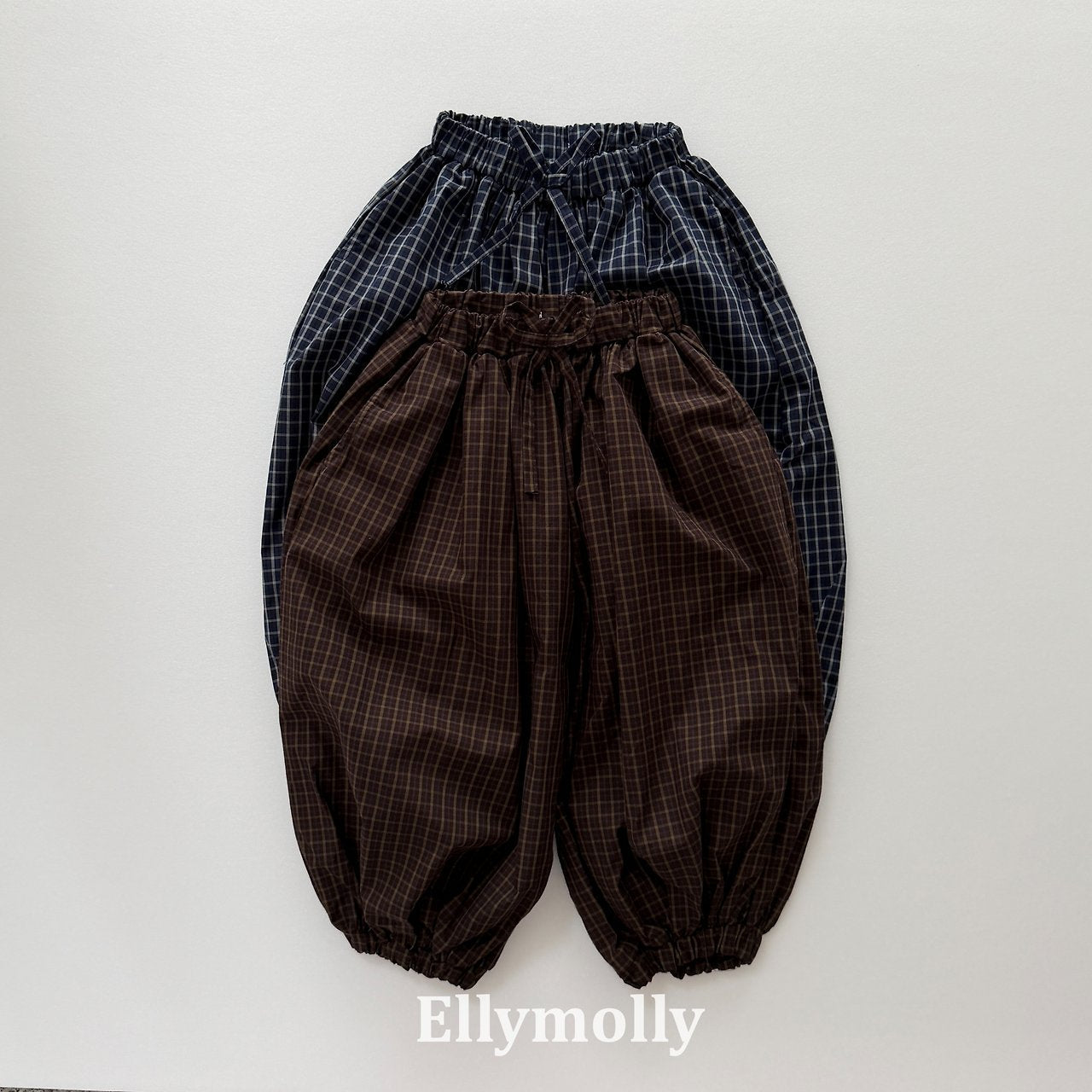 Elly Molly Autumn Grid Balloon Pants