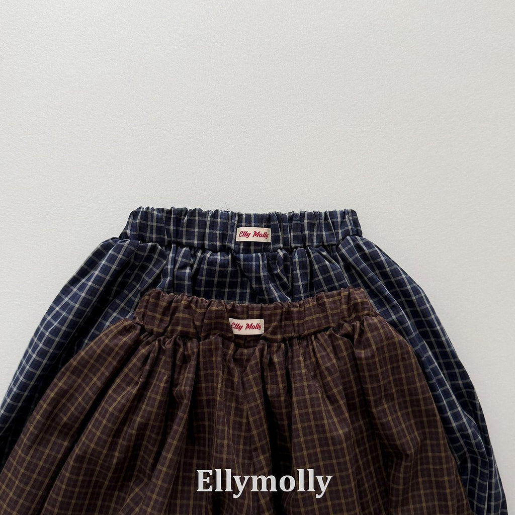 Elly Molly Autumn Grid Balloon Pants