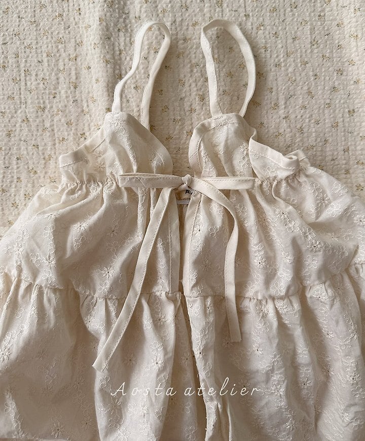 lace cotton open dress
