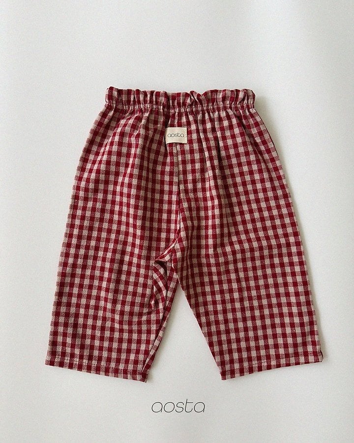 caramel check pants