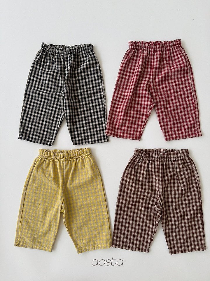 caramel check pants