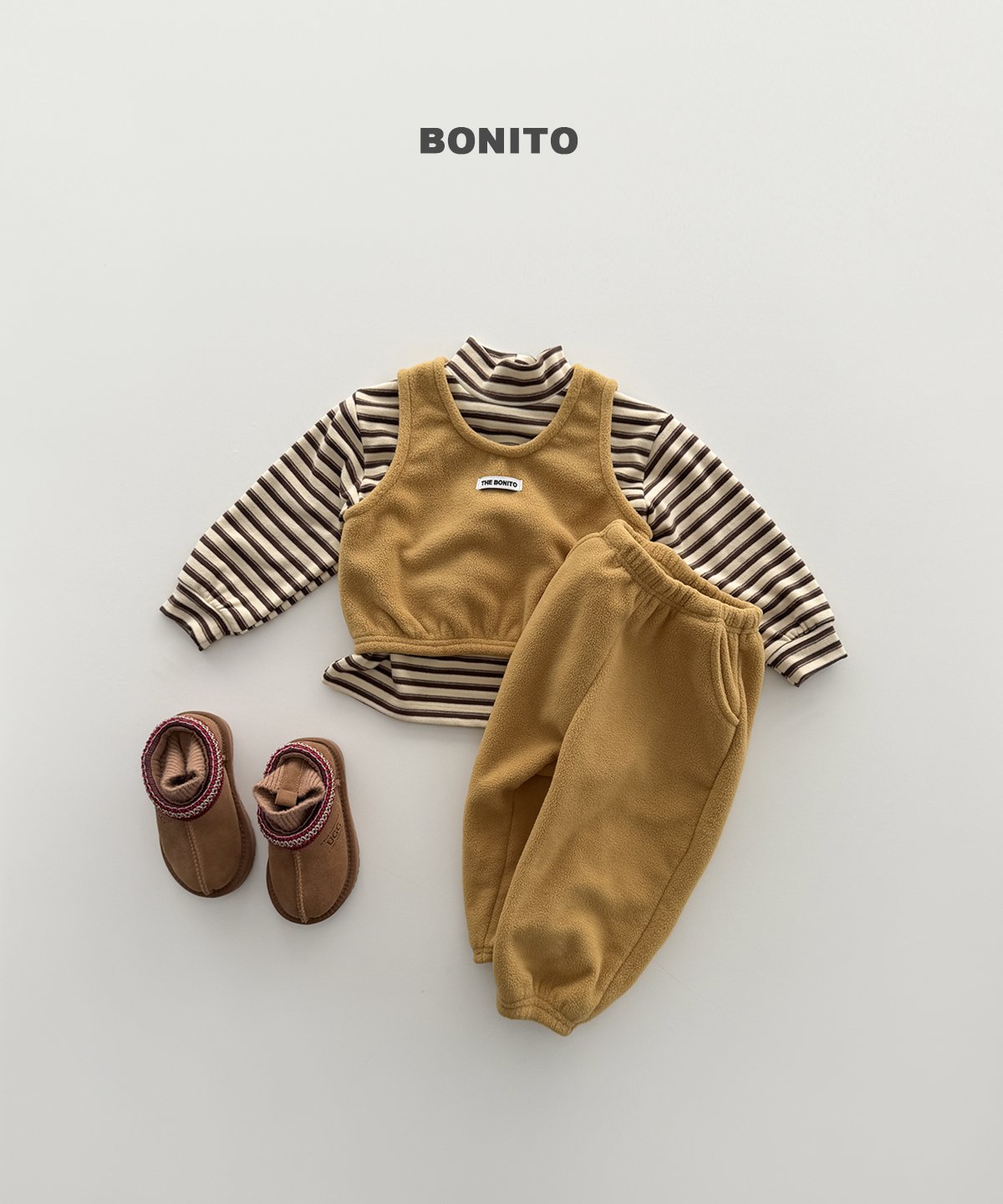bonito ビスケット ベスト上下セット