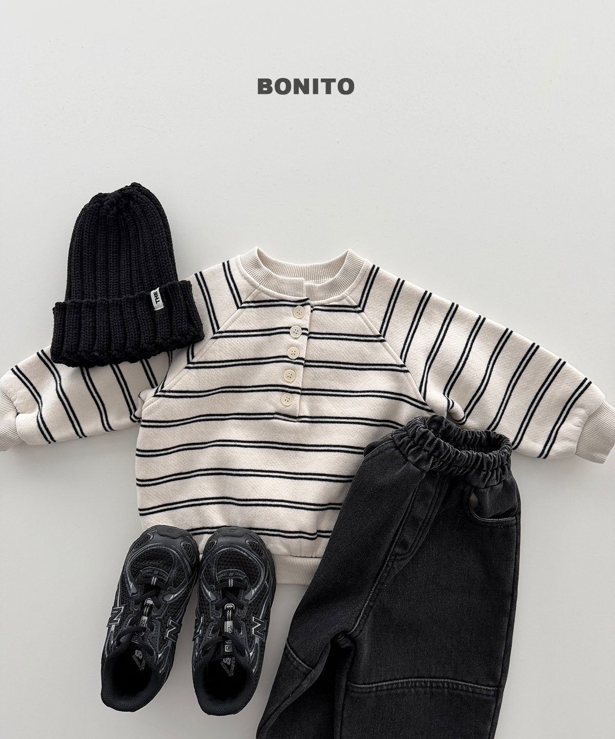 bonito ボーダー ヘンリーネック