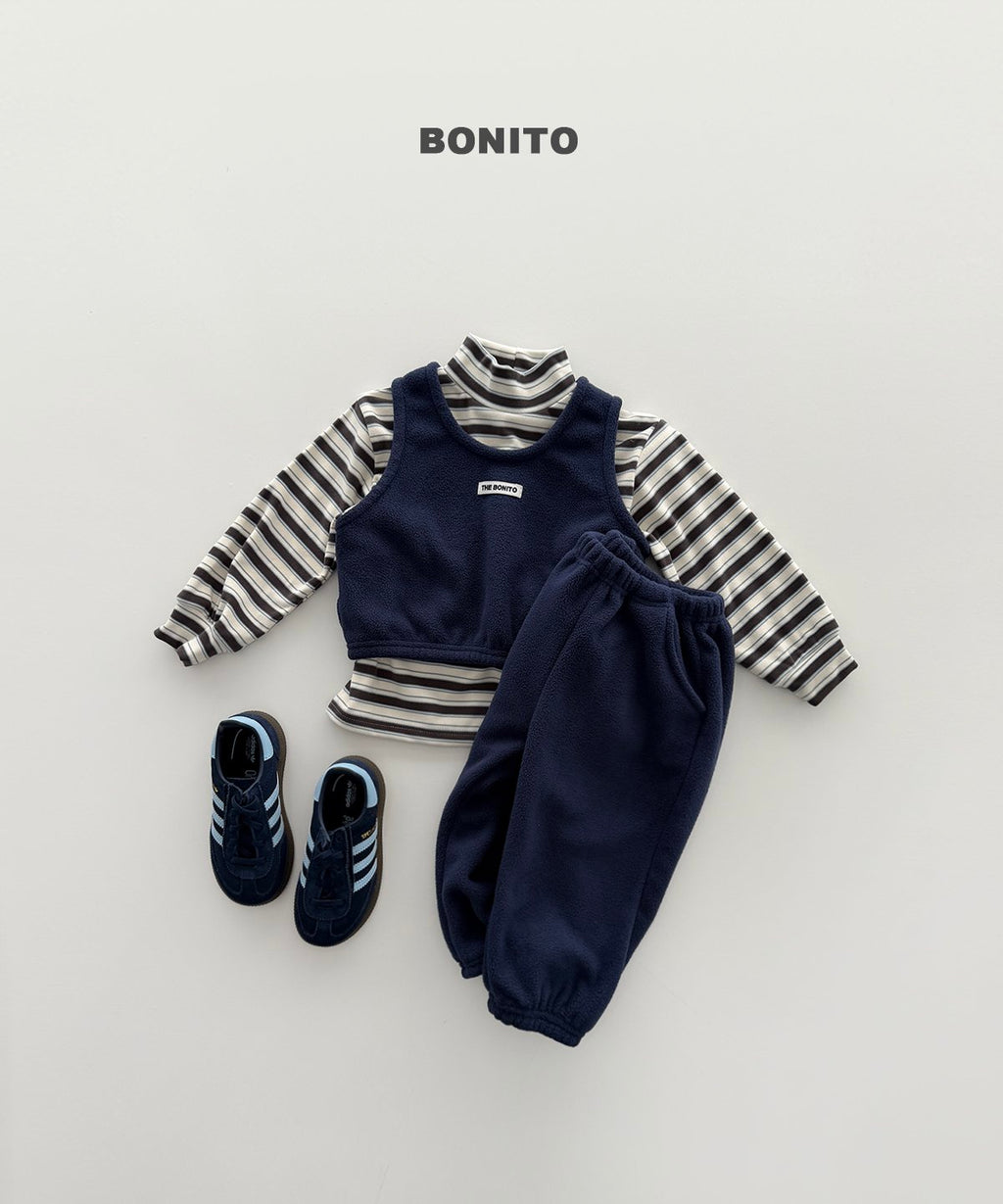 bonito レトロボーダー タートルネック