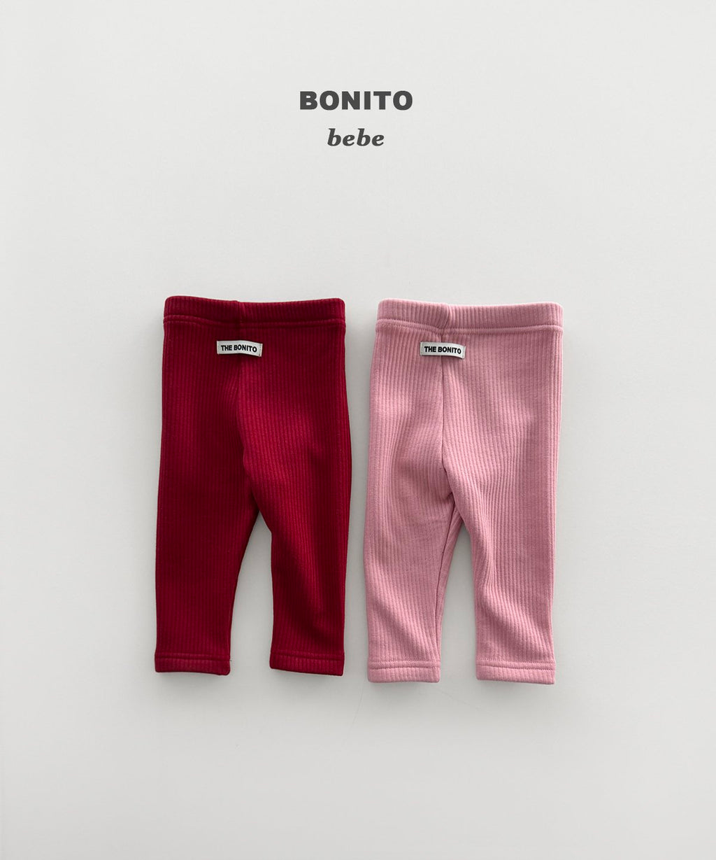 bonito リブ起毛レギンス 2枚組