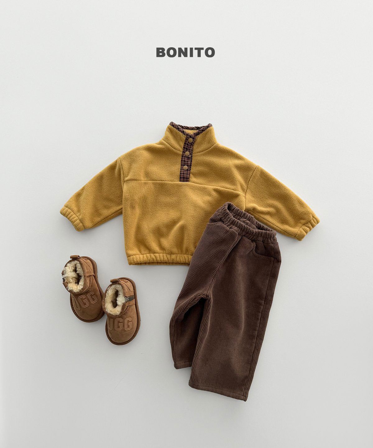 bonito チェック配色 フリース
