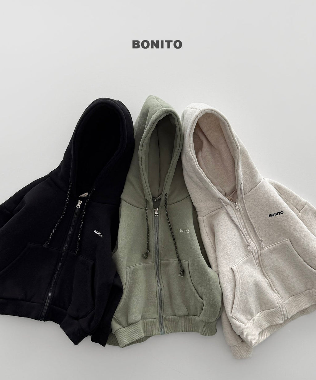 bonito 起毛 フードジップ