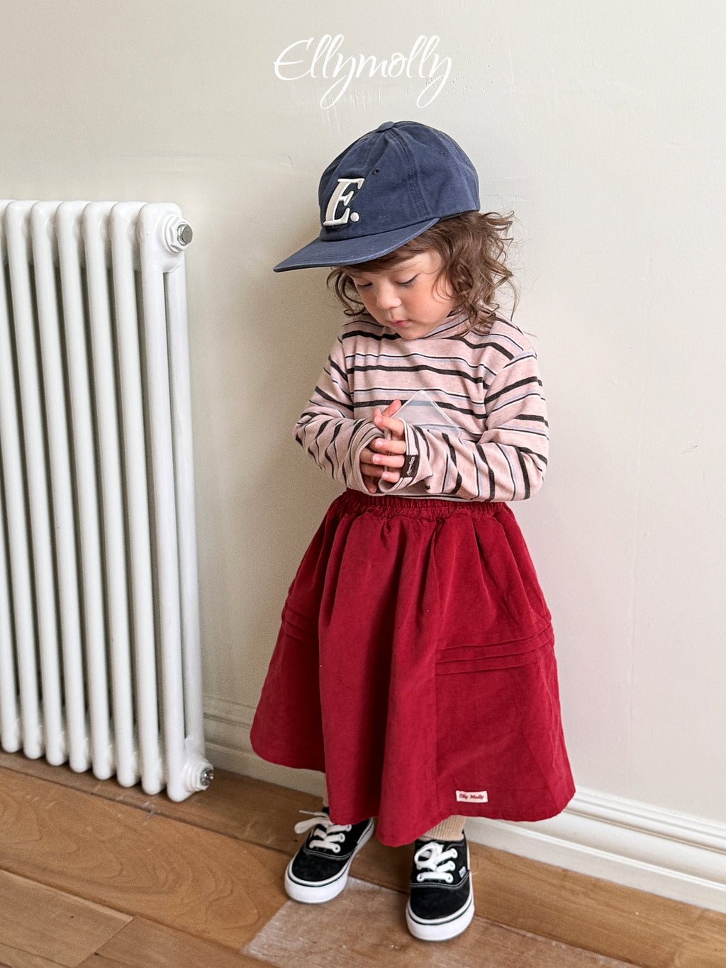 Elly Molly Pompom Corduroy Skirt