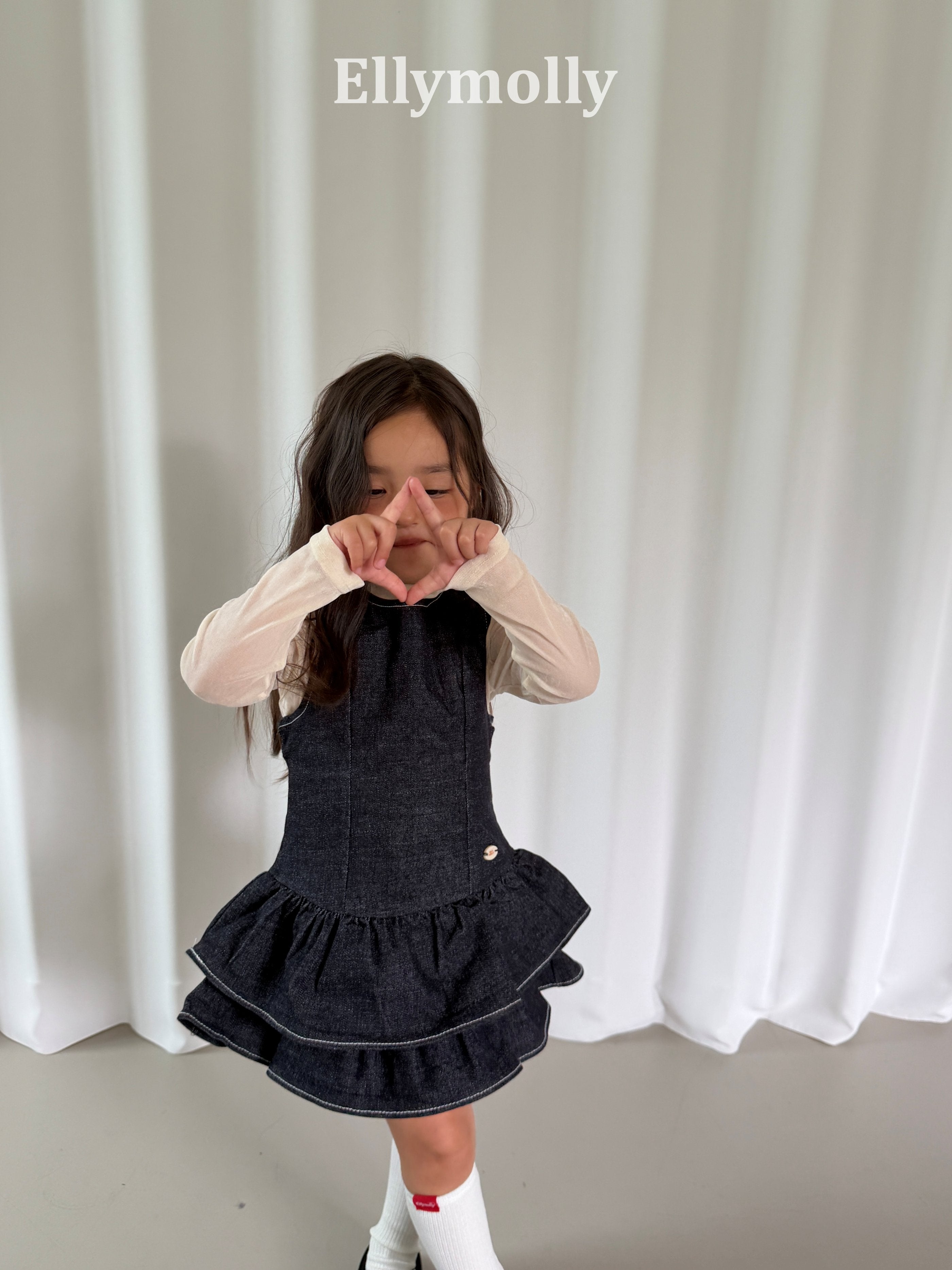Elly Molly Velvet Mesh Half Turtleneck