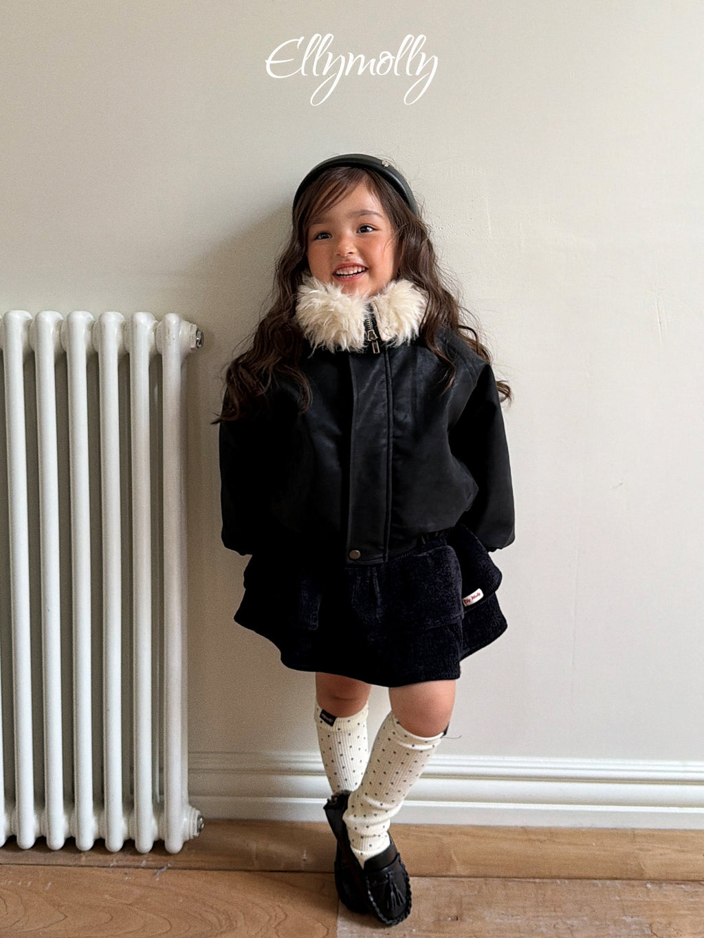 Elly Molly Big Collar Shearling Jumper