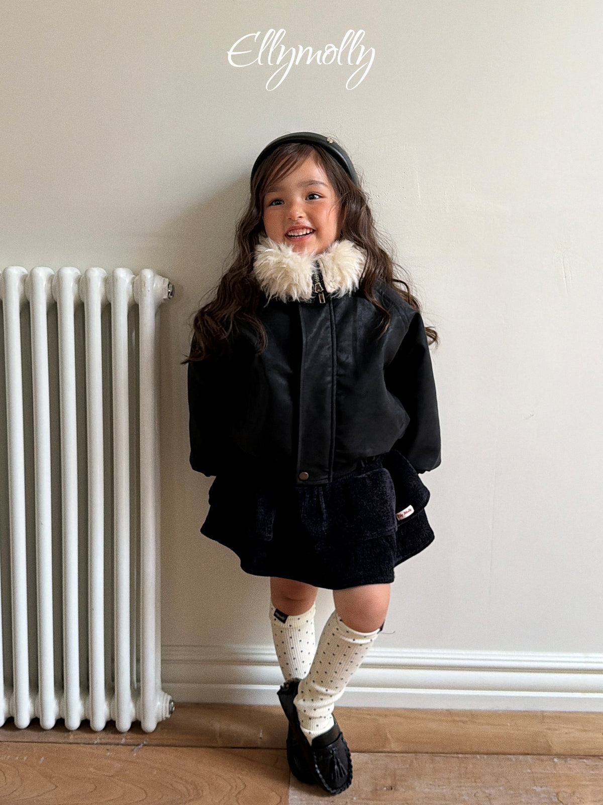Elly Molly Big Collar Shearling Jumper
