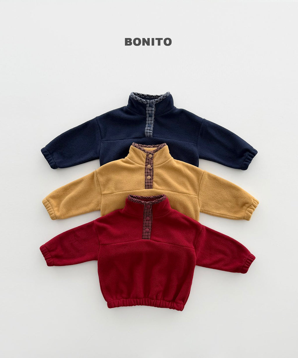 bonito チェック配色 フリース