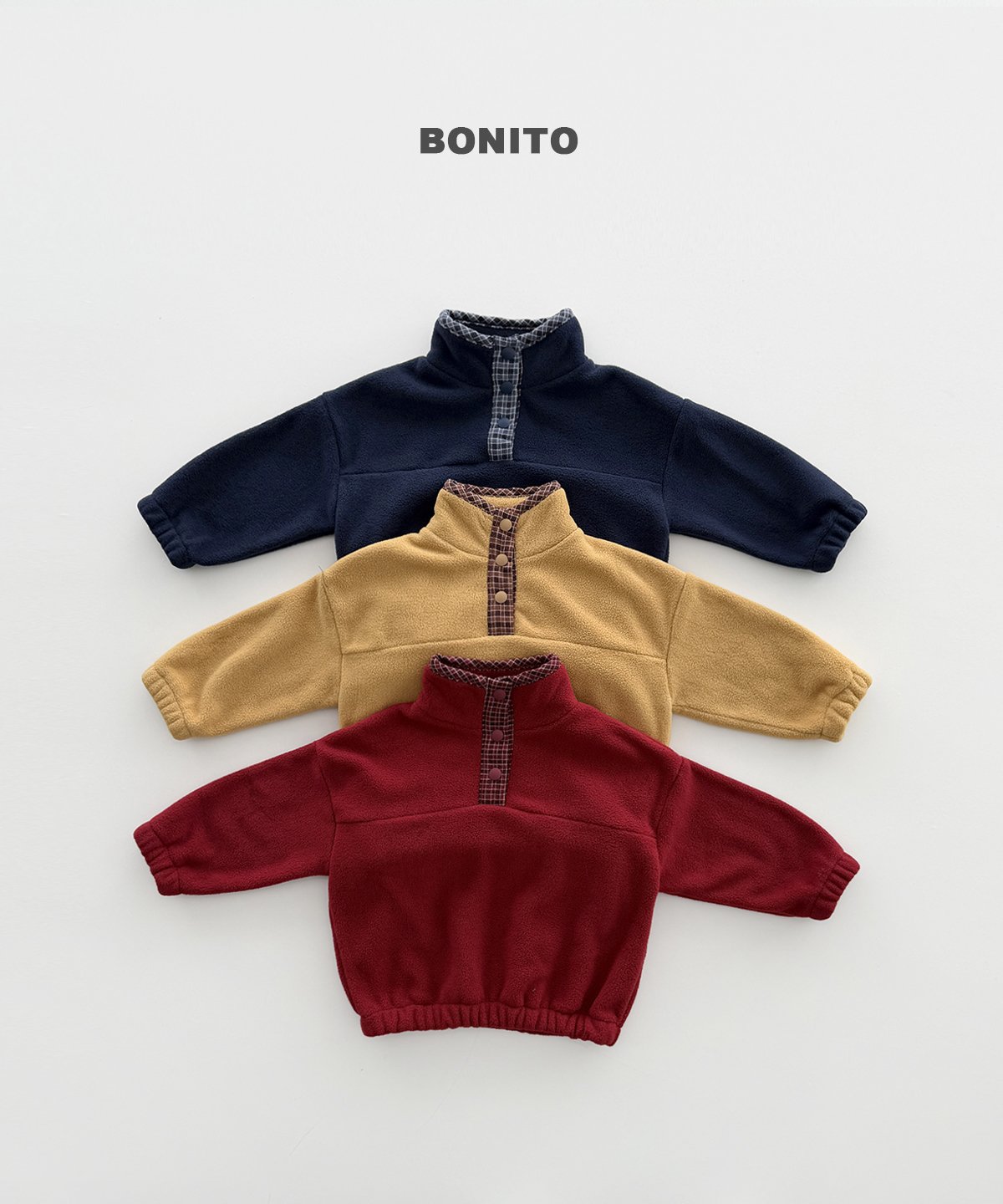 bonito チェック配色 フリース