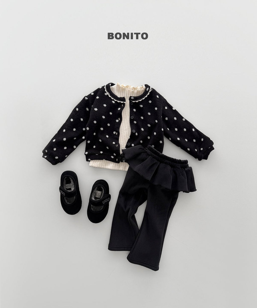 bonito ドット ニットカーディガン