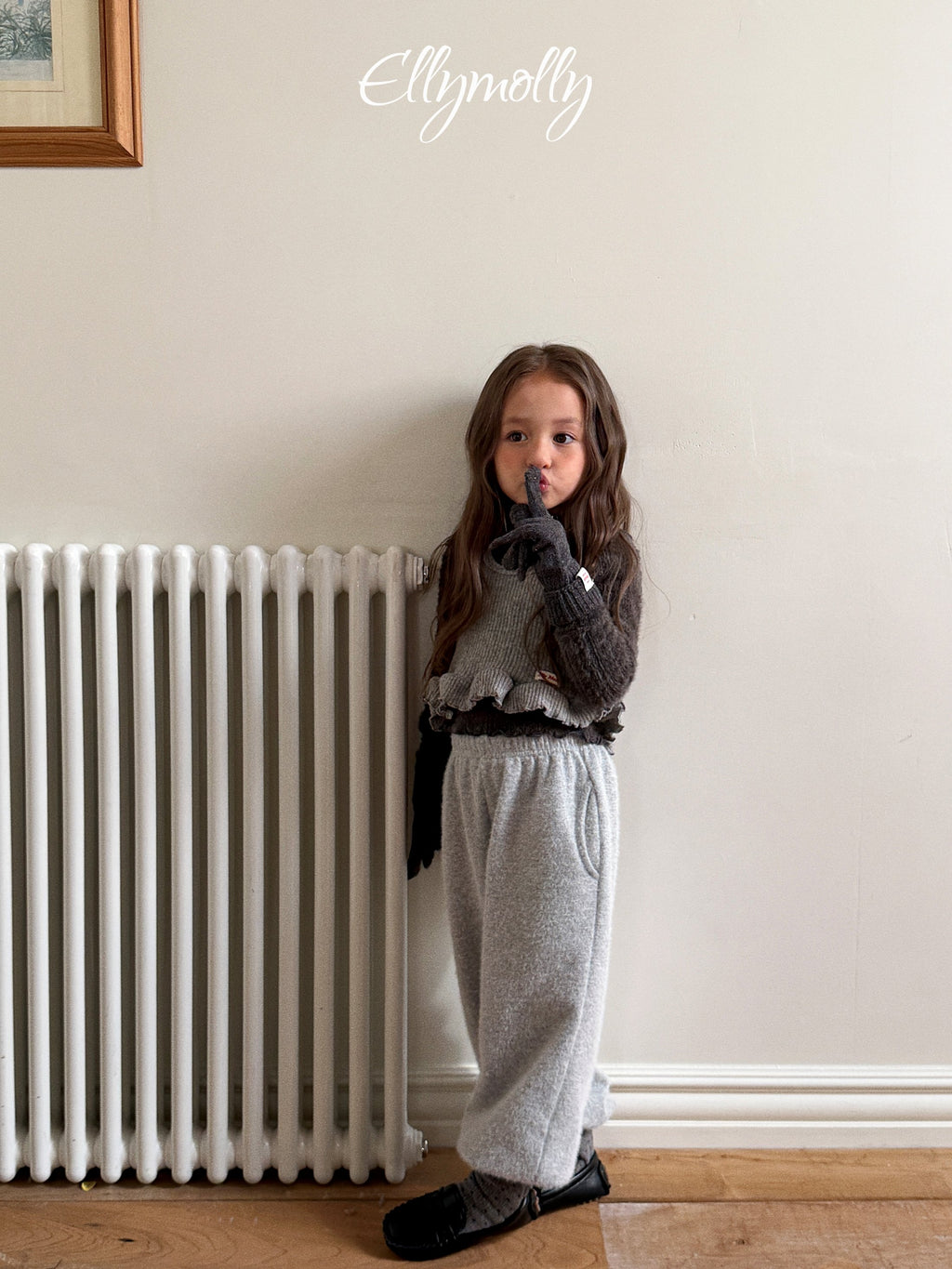 Elly Molly Snowflake Angora Jogger Pants
