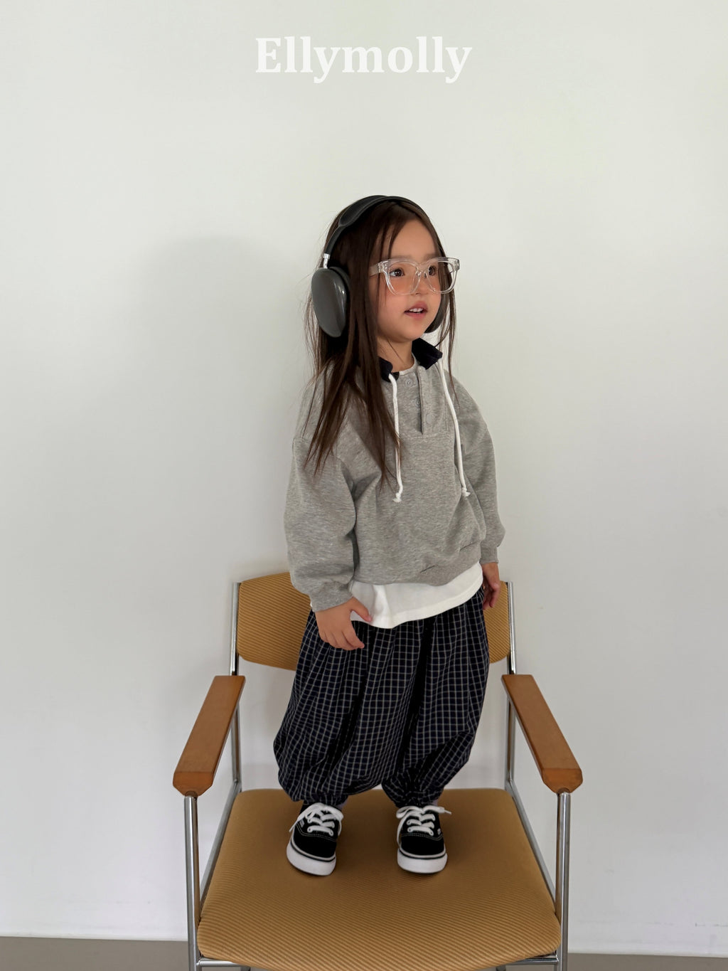 Elly Molly Autumn Grid Balloon Pants
